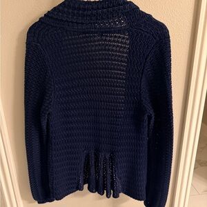 INC International Concepts Deep Blue Cowl Neck Sweater